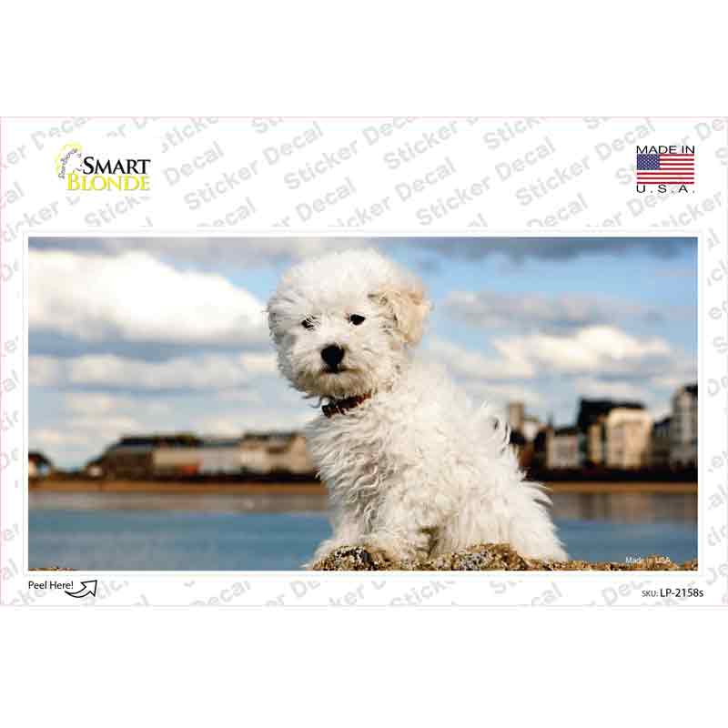 LP-2158s-M Bichon Frise Dog Novelty Sticker Decal - Medium
