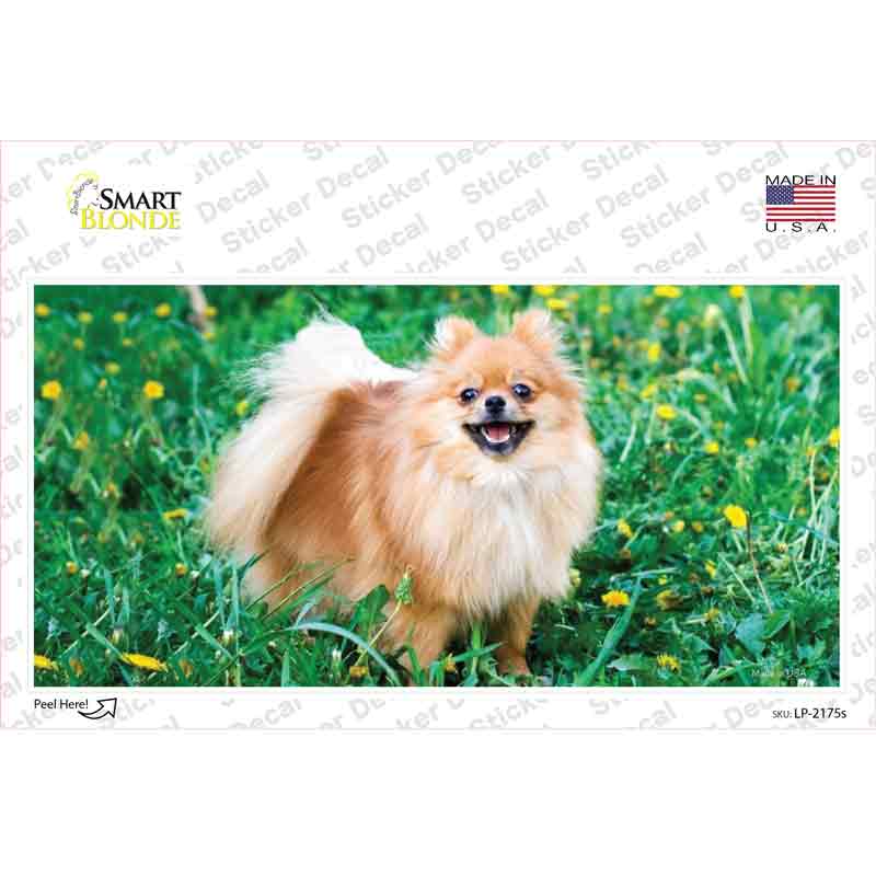 LP-2175s-M Pomeranian Dog Novelty Sticker Decal - Medium