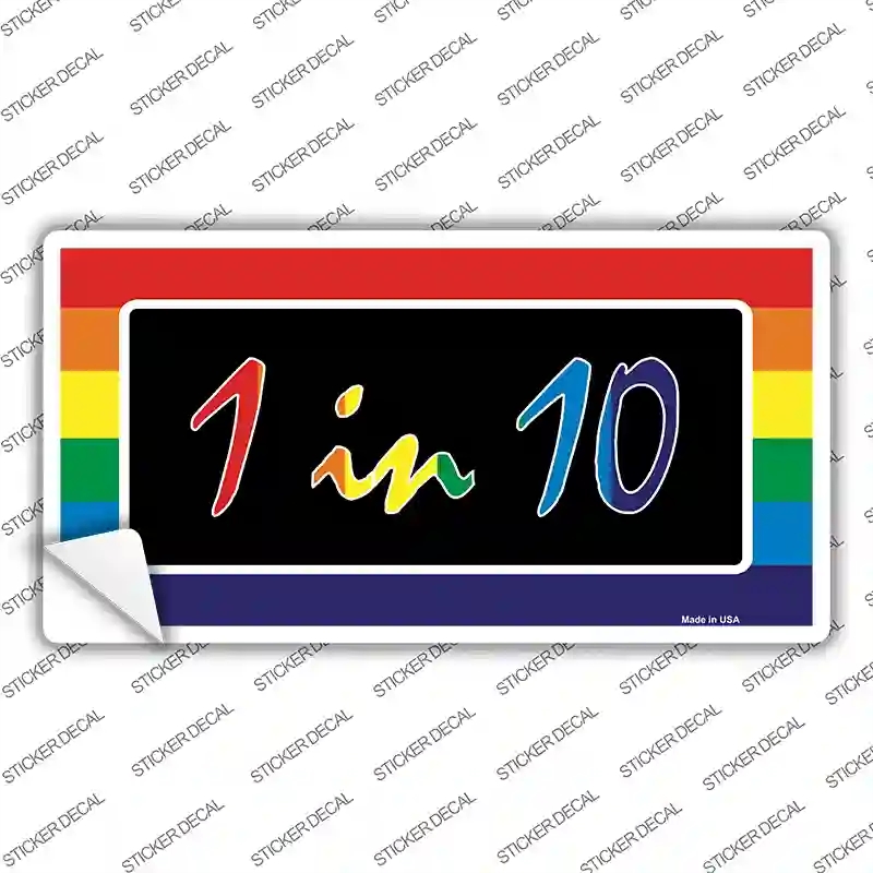 LP-4733s-S 1 in 10 Novelty Sticker Decal - Small