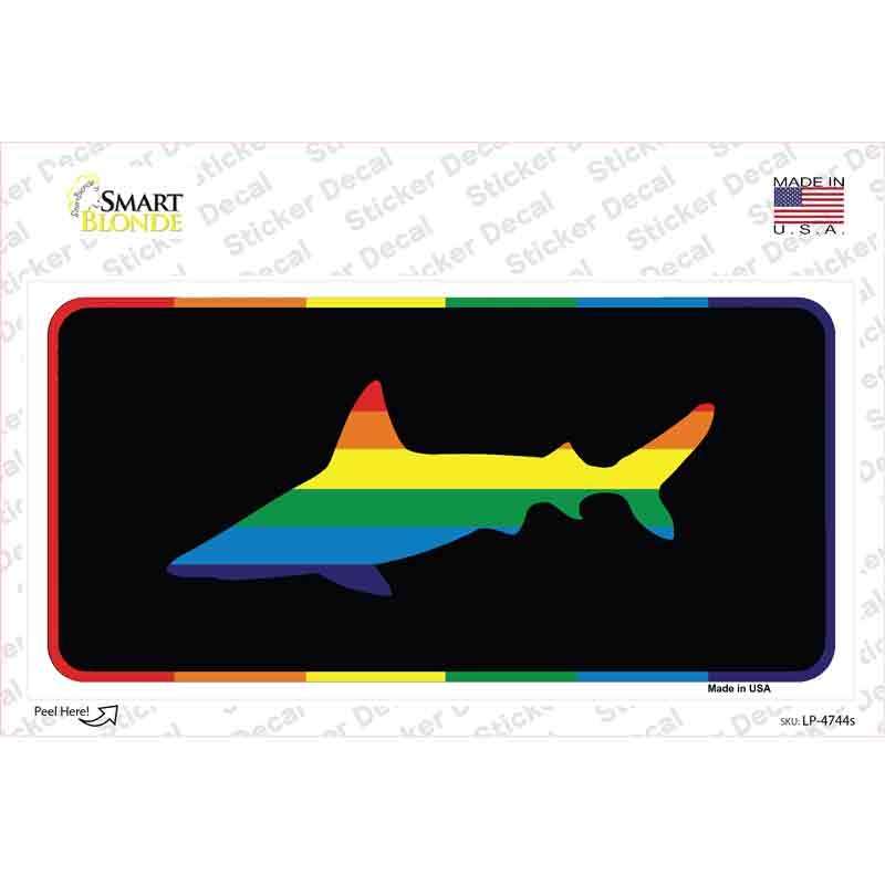 LP-4744s-M Shark Novelty Sticker Decal - Medium