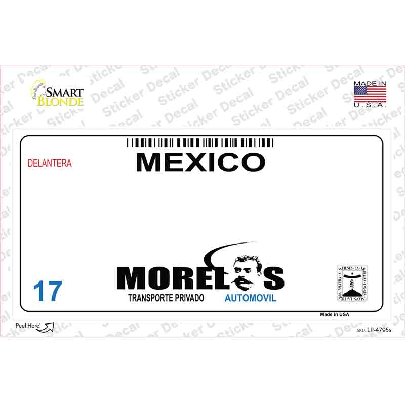 LP-4795s-M Morelos Mexico Novelty Sticker Decal - Medium