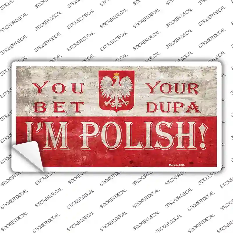 LP-11878s-L Dupa Im Polish Novelty Sticker Decal - Large