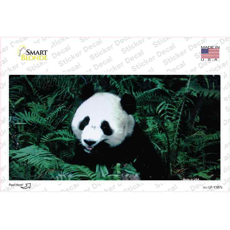 LP-1187s-M Panda Bear Novelty Sticker Decal - Medium