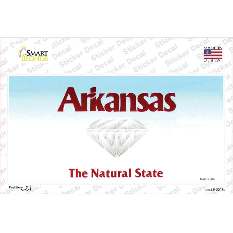 LP-2218s-M Arkansas State Novelty Sticker Decal - Medium