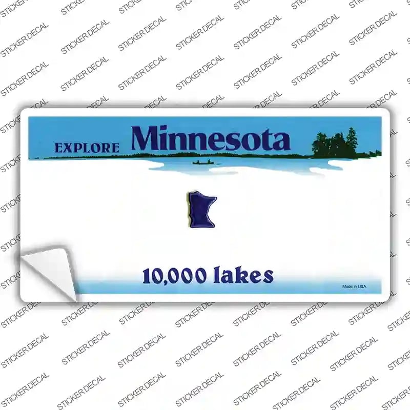 LP-2238s-S Minnesota State Blank Novelty Sticker Decal - Small