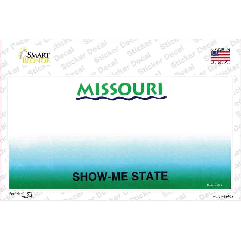 LP-2240s-M Missouri State Blank Novelty Sticker Decal - Medium
