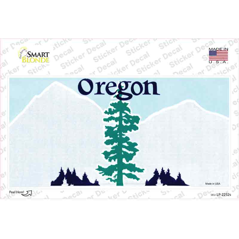LP-2252s-M Oregon State Blank Novelty Sticker Decal - Medium