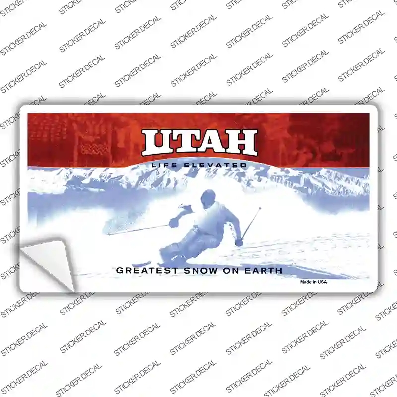 LP-2259s-S Utah State Blank Novelty Sticker Decal - Small