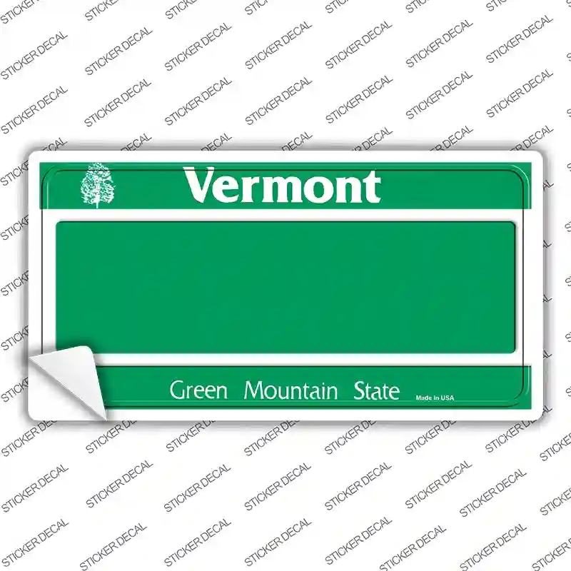 LP-2260s-S Vermont State Blank Novelty Sticker Decal - Small