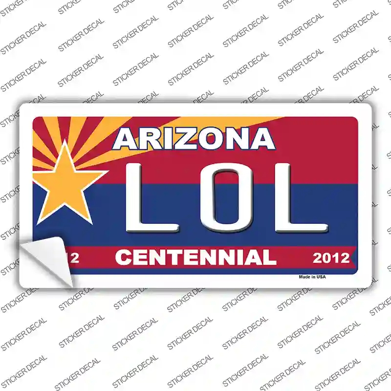LP-1822s-L Arizona Centennial LOL Novelty Sticker Decal - Large