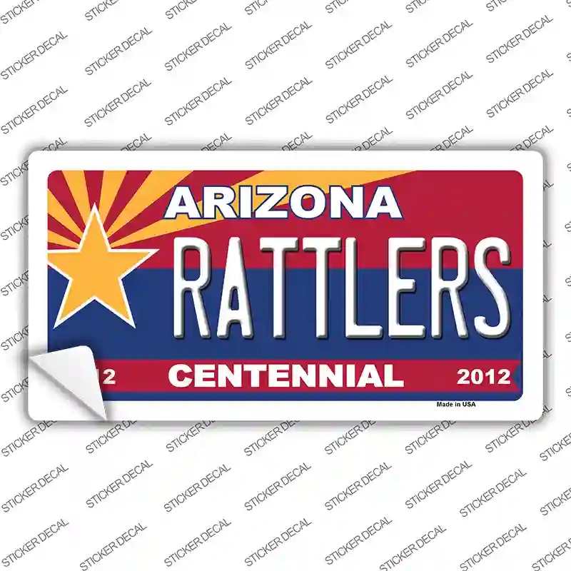 LP-1824s-S Arizona Centennial Rattlers Novelty Sticker Decal - Small