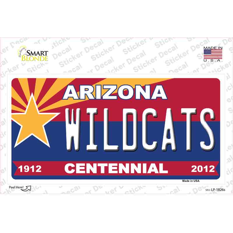 LP-1826s-M Arizona Centennial Wildcats Novelty Sticker Decal - Medium