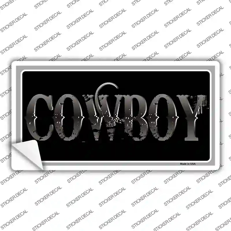 LP-1834s-XL Cowboy Black Novelty Sticker Decal - Extra Large