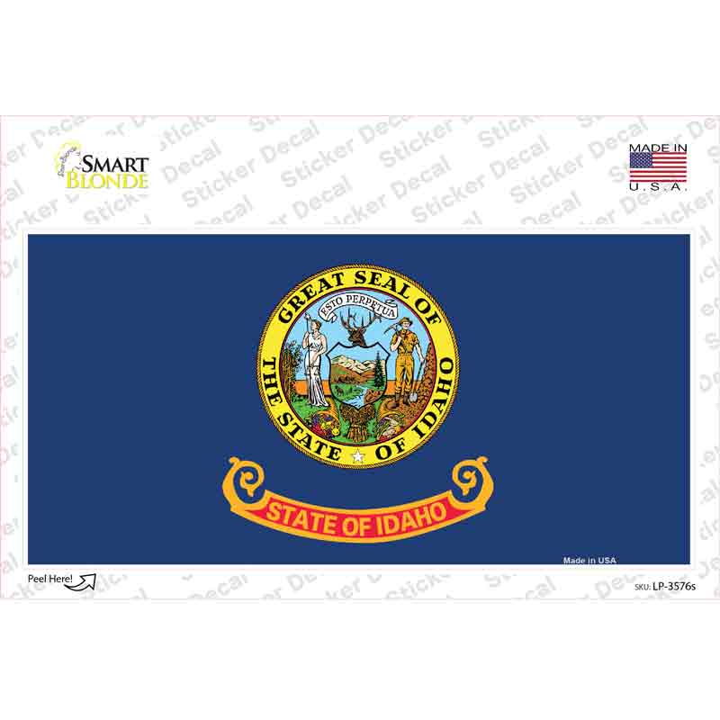 LP-3576s-M Idaho State Flag Novelty Sticker Decal - Medium