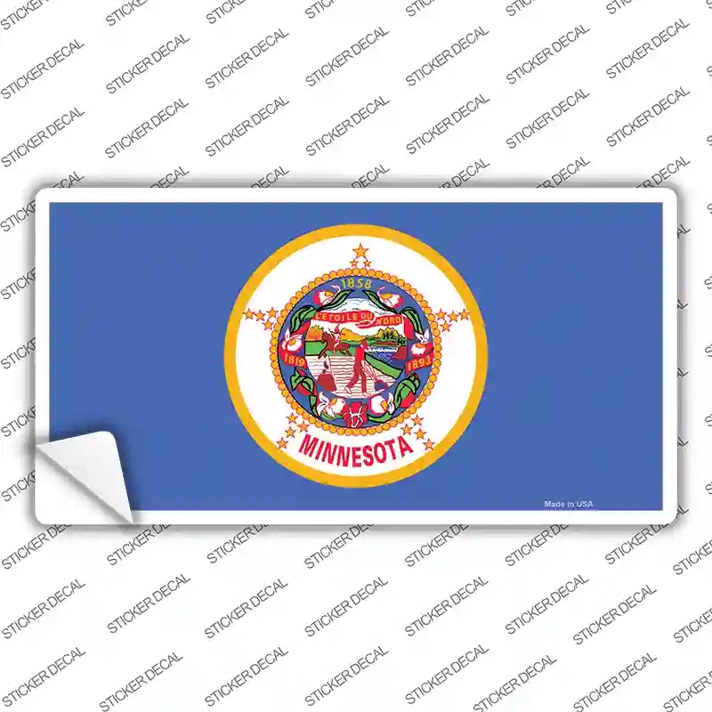 LP-3587s-XL Minnesota State Flag Novelty Sticker Decal - Extra Large