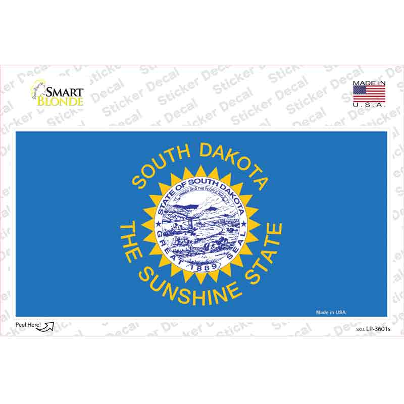LP-3601s-M South Dakota State Flag Novelty Sticker Decal - Medium