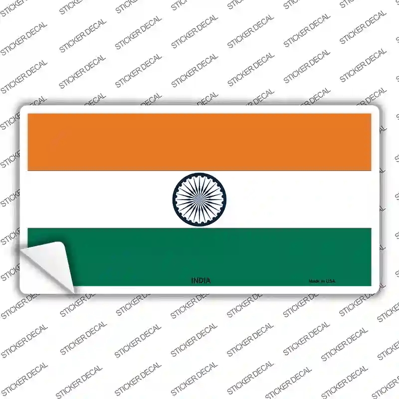 LP-4032s-L India Flag Novelty Sticker Decal - Large