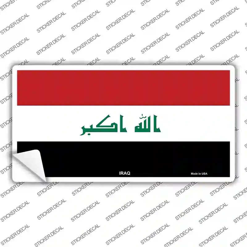 LP-4035s-S Iraq Flag Novelty Sticker Decal - Small