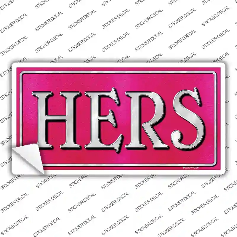 LP-345s-L HERS Pink Novelty Sticker Decal - Large