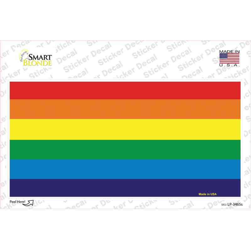 LP-3465s-M Rainbow Flag Novelty Sticker Decal - Medium