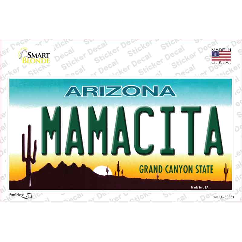 LP-3553s-M Mamacita Arizona Novelty Sticker Decal - Medium
