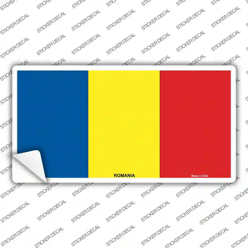 LP-4129s-XL Romania Flag Novelty Sticker Decal - Extra Large