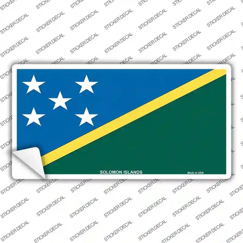 LP-4143s-L Solomon Islands Flag Novelty Sticker Decal - Large