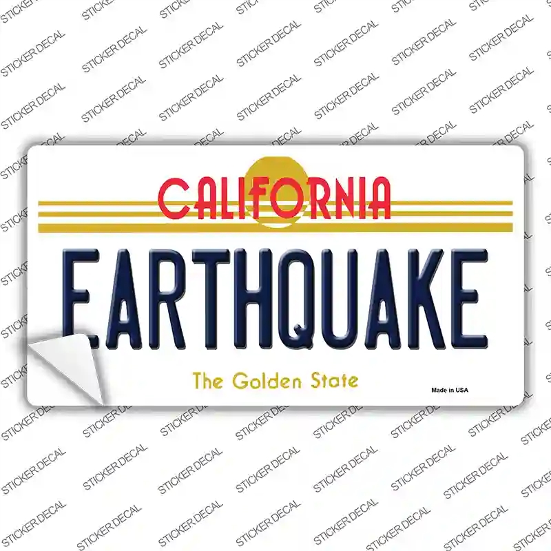 LP-4902s-L Earthquake California Novelty Sticker Decal - Large