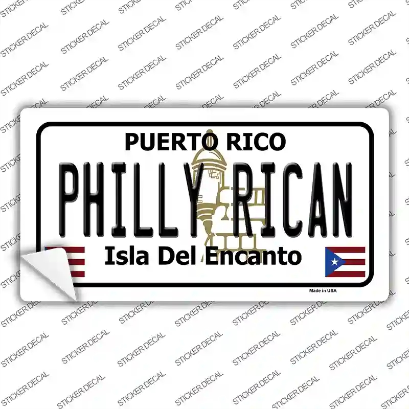 LP-5032s-S Philly Rican Puerto Rico Novelty Sticker Decal - Small
