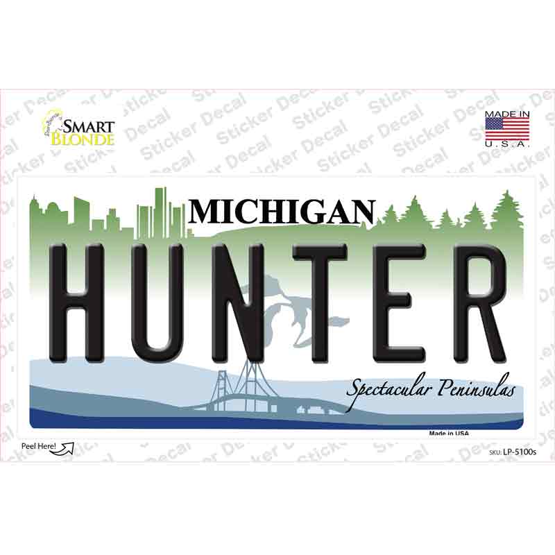 LP-5100s-M Hunter Michigan State Novelty Sticker Decal - Medium
