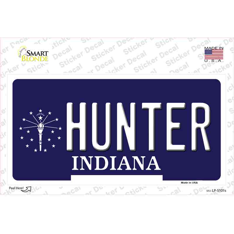 LP-5101s-M Hunter Indiana State Novelty Sticker Decal - Medium