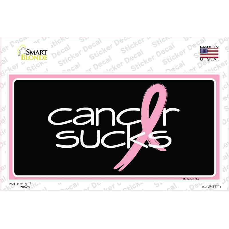 LP-5111s-M Cancer Sucks Novelty Sticker Decal - Medium