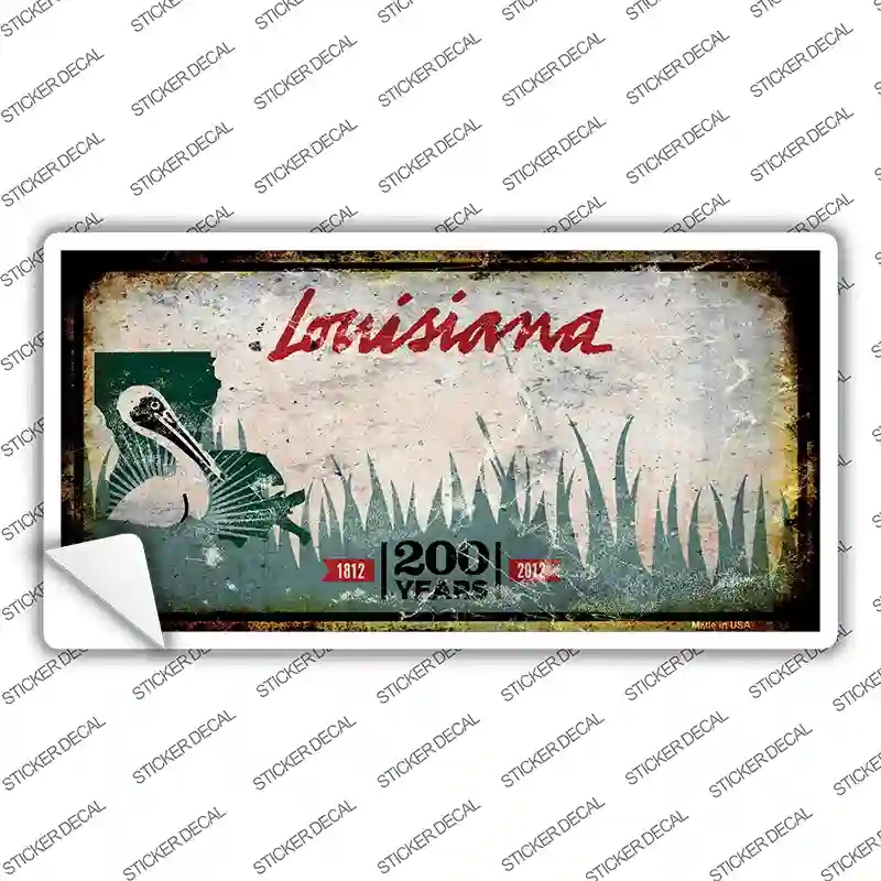 LP-8210s-L Louisiana Rusty Novelty Sticker Decal - Large