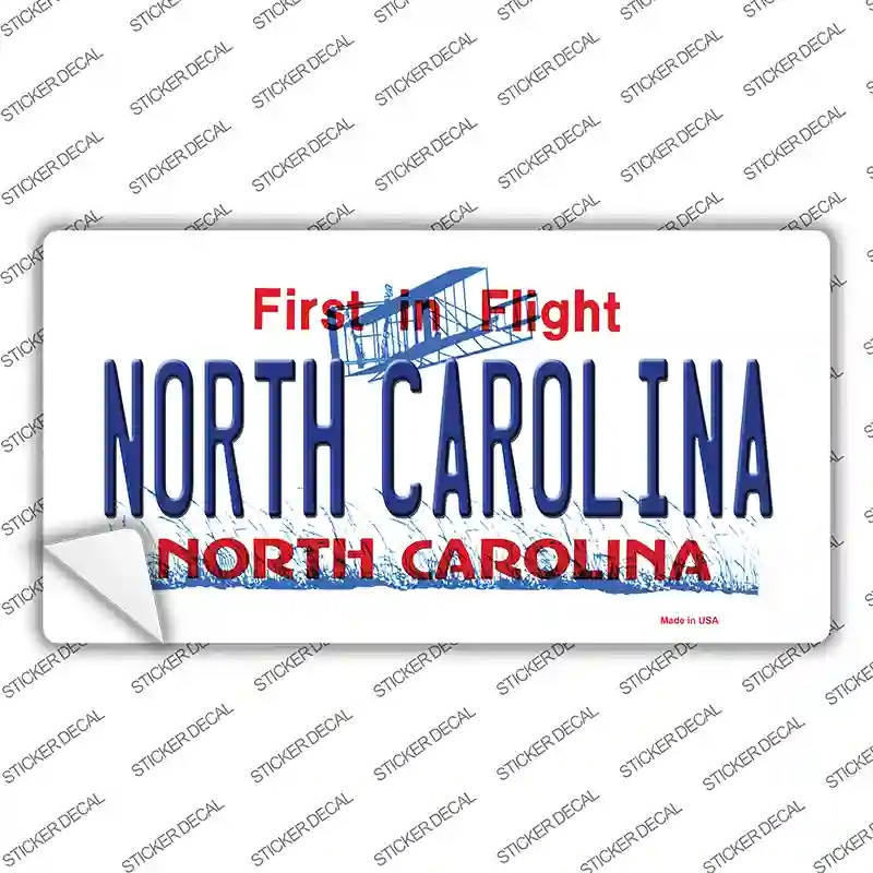 LP-6460s-S North Carolina Background Novelty Sticker Decal - Small