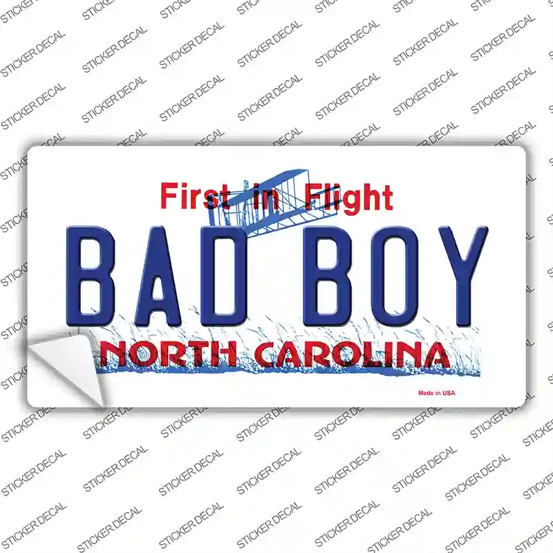 LP-6485s-L Bad Boy North Carolina Novelty Sticker Decal - Large