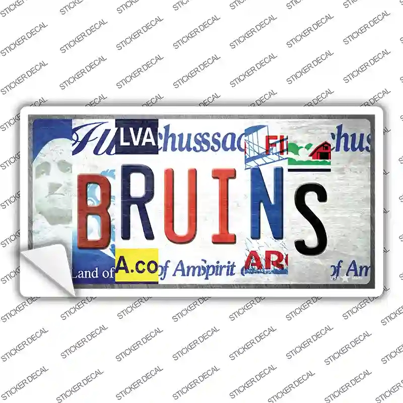 LP-13241s-S Bruins Strip Art Novelty Sticker Decal - Small