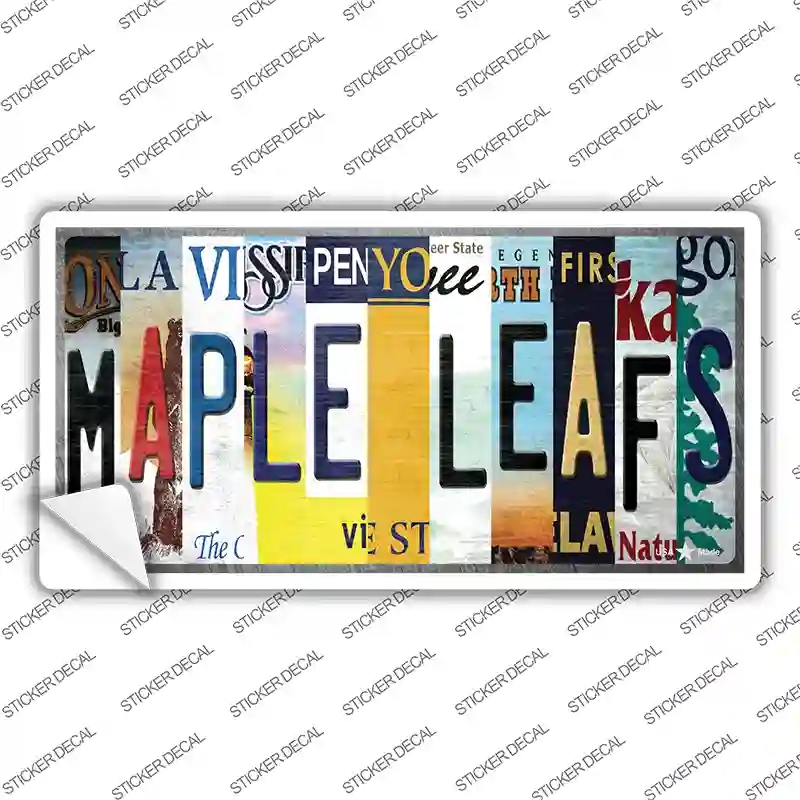 LP-13253s-XL Maple Leafs Strip Art Novelty Sticker Decal - Extra Large