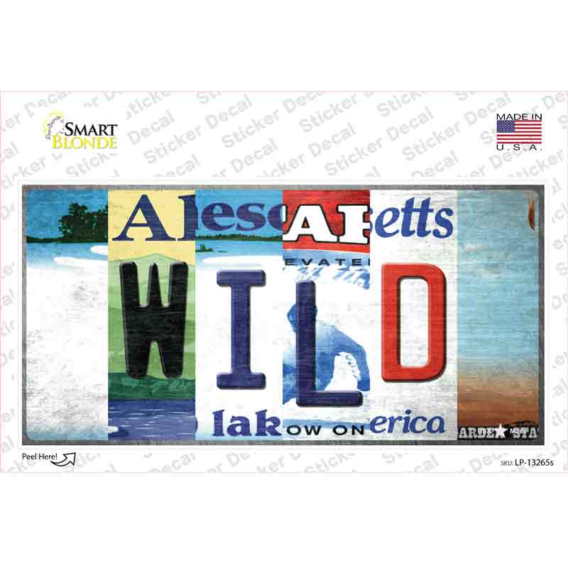 LP-13265s-M Wild Strip Art Novelty Sticker Decal - Medium