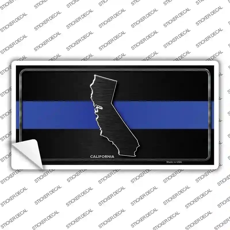 LP-8887s-L California Thin Blue Line Novelty Sticker Decal - Large