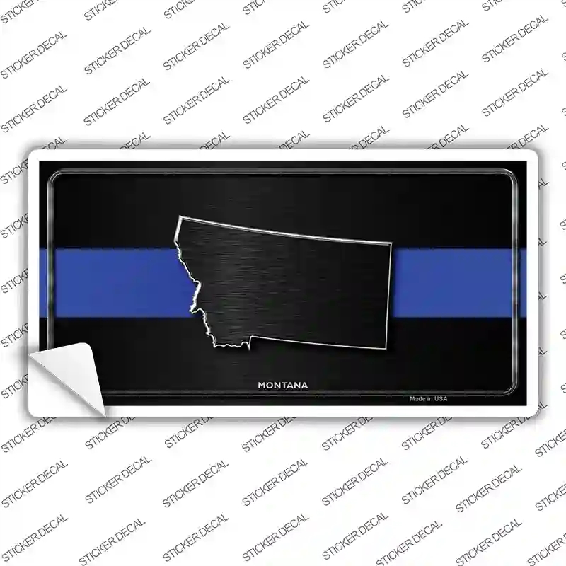 LP-8908s-XL Montana Thin Blue Line Novelty Sticker Decal - Extra Large