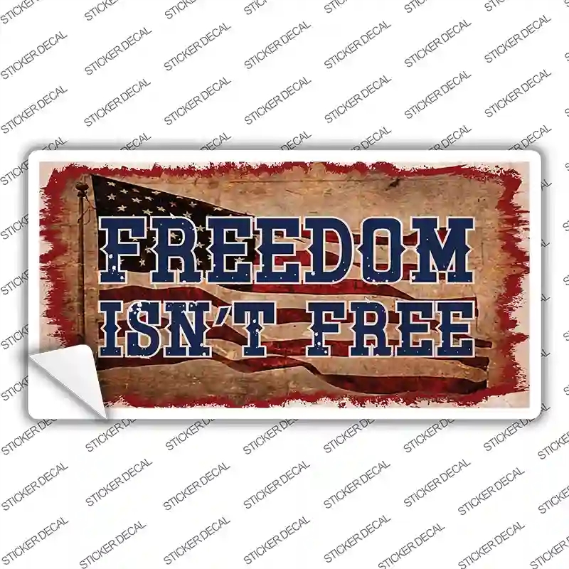 LP-13975s-S Freedom is Not Free Flag Novelty Sticker Decal - Small