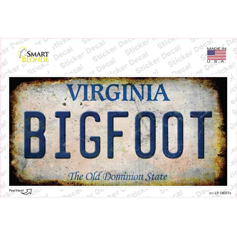 LP-14031s-M Bigfoot Virginia Novelty Sticker Decal - Medium