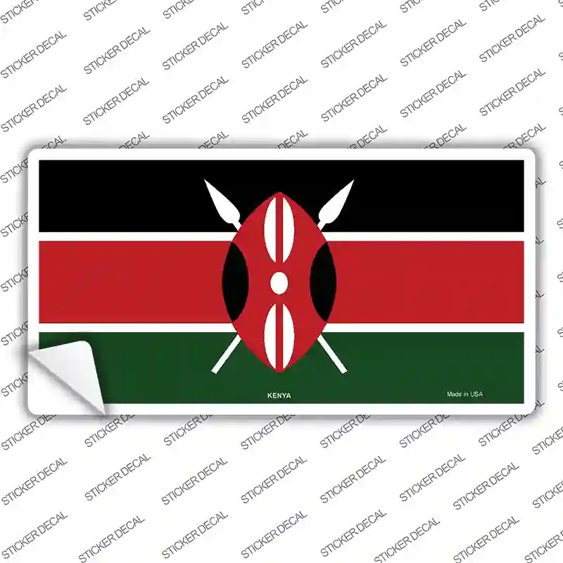 LP-1422s-L Kenya Flag Novelty Sticker Decal - Large