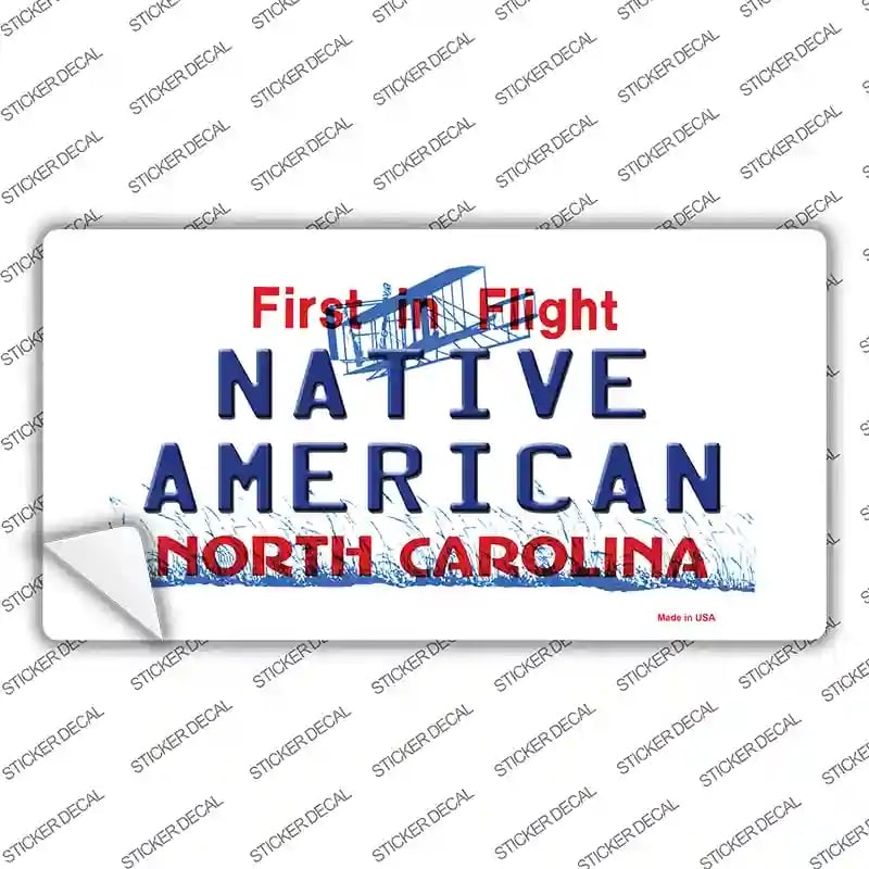 LP-1430s-XL North Carolina Native American Novelty Sticker Decal - Extra Large