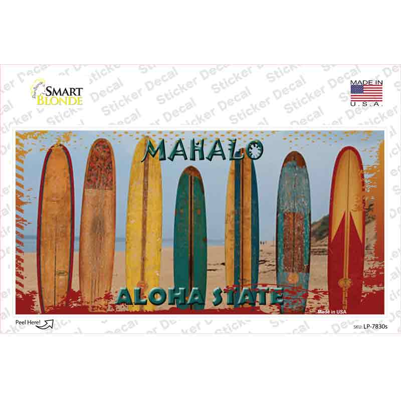 LP-7830s-M Aloha State Hawaii Blank State Novelty Sticker Decal - Medium
