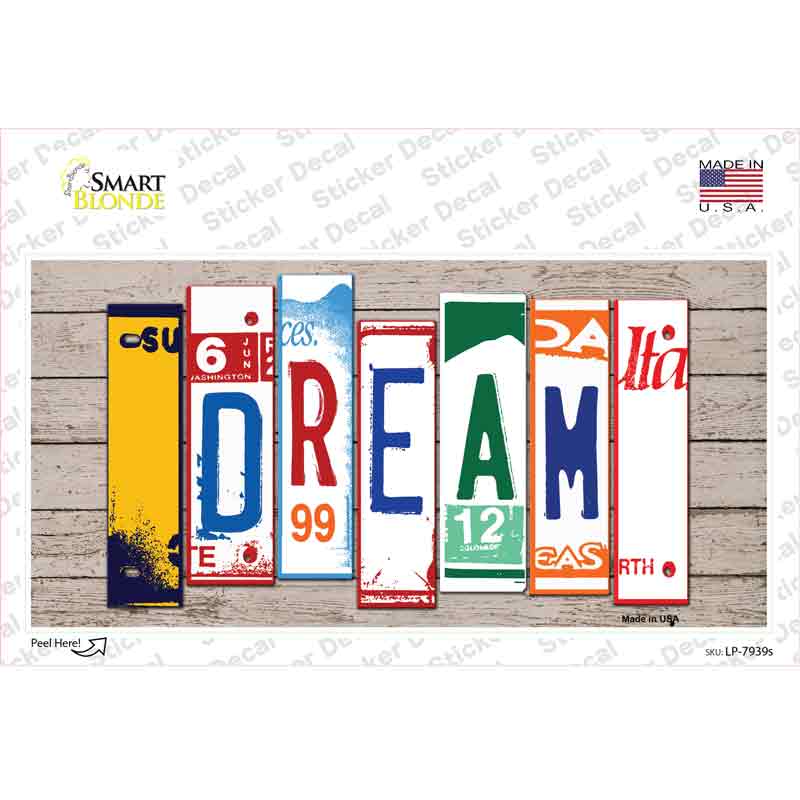 LP-7939s-M Dream Wood Art Novelty Sticker Decal - Medium