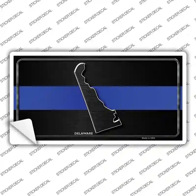 LP-8890s-XL Delaware Thin Blue Line Novelty Sticker Decal - Extra Large