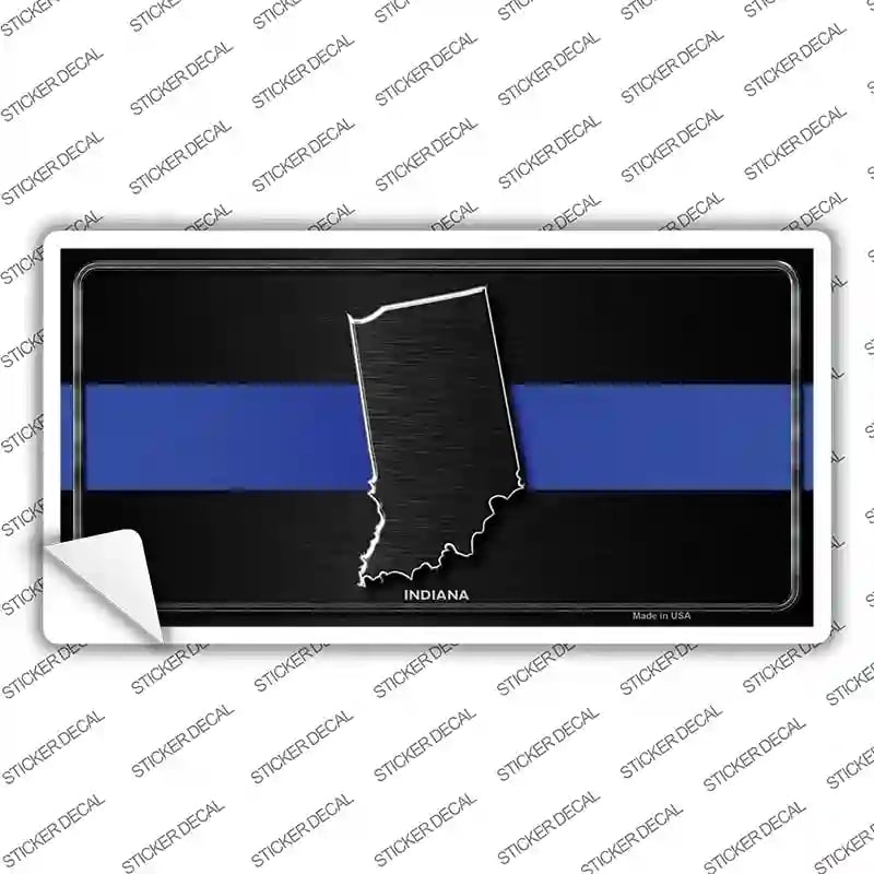 LP-8896s-L Indiana Thin Blue Line Novelty Sticker Decal - Large