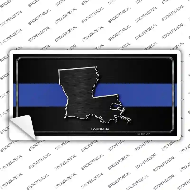 LP-8900s-L Louisiana Thin Blue Line Novelty Sticker Decal - Large