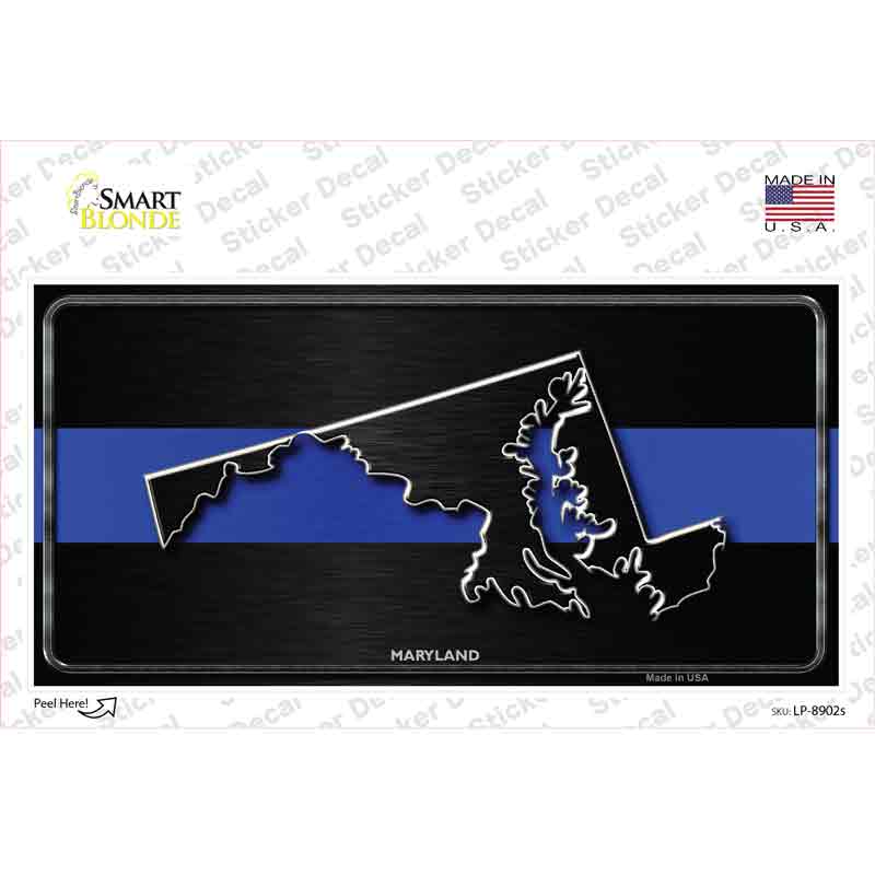 LP-8902s-M Maryland Thin Blue Line Novelty Sticker Decal - Medium